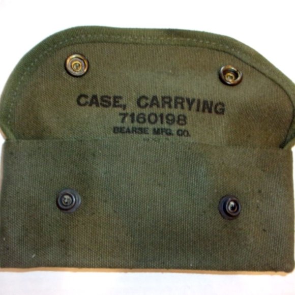 1944 NOS WWII US MILITARY SIGHT POUCH CANVAS CASE CARRYING 7160198 BEARSE MFG - Picture 1 of 12